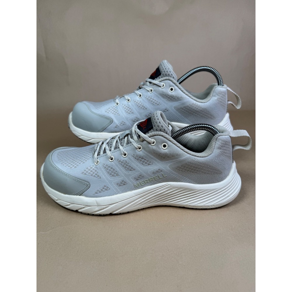 Merrell Work Womens 9 M Moab Grey Industrial Composite Toe Safety Sneakers